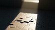 © Lemdah - Jigsaw puzzle with missing piece illuminated by a ray of light