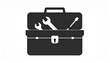 © Ardi - Open toolbox vector icon featuring essential repair tools like a wrench and screwdriver, representing professional maintenance, mechanical work, and technical support services