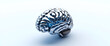 © Login - Metallic Brain Representation on White Background Concept of Intelligence Cognitive Functioning AI and Technology