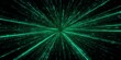 © Basileus - Bright green lines zoom into darkness creating a cosmic warp effect.