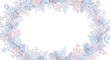 © CahyaSeptia - Elegant Winter Floral Frame with Pink and Blue Frosted Botanicals for Holiday Designs