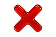 © Michael - Red x mark symbol communicating error, wrong answer, decline, failure, and cancellation, on transparent background