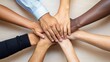 © JK_kyoto - Unity in Diversity: Hands Coming Together in Collaboration and Support, Symbolizing Teamwork and Community Spirit