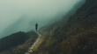 © Habrolabr - Figure of a girl running on a mountain trail