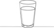 © Cici - Minimalist illustration of a glass filled with rice milk on whit