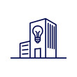 © Valentina Sorokina - Business building with a light bulb symbolizing innovation concept  no background