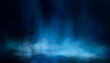 © MiaStendal - Dark street, asphalt abstract dark blue background, empty dark scene, neon light, spotlights The concrete floor and studio room with smoke float up the interior texture for display products