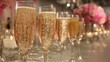 © Chatchanan - Celebration toast with sparkling drinks elegant venue party scene festive atmosphere close-up view joyful moment