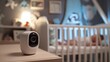 © InfiniteStudio - Baby monitor watches over sleeping infant in cozy nursery during nighttime hours