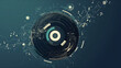 © Yijia - Concert, music festival, dance party, technological style, circuit board forming vinyl record rotating, emitting notes