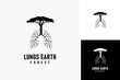 © Niffhans - Tree and root in lungs shape for world's lungs forest logo design