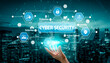 © InfiniteFlow - Futuristic Cyber Security Concept with Digital Icons and Symbols Illustrating Protection, Identity, and Access Control in Urban Setting. Tessel.