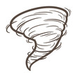 © MDSAJJADHOSSAN - Hand drawn illustration of a swirling tornado depicting weather and natural disasters concept