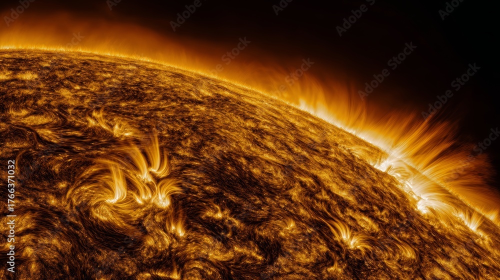 Sun Ric Stunning close up of the sun s surface detailed sunspots and vibrant ...