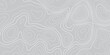© TextureStock - Abstract gray background and white contour line pattern, resembling a topographic map. The overall style should be minimalistic, modern, and artistic. wavy topographic map and curved line background.