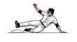 © Budi - Baseball Player Sliding into Base During a Game.