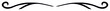 © Grenar - Isolated ornamental divider: black calligraphic soft shape, simple flat vintage swirl.