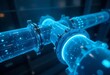 © SHAHJALAL - Futuristic digital pipeline with AI, ML, IoT sensors enables smart leak detection, sustainable water management, and automation. Innovative tech interface visualizes data flow for urban infrastructure