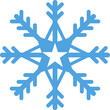© Sergio - Snowflake hand drawing blue element