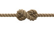 © Sayera - Close up of a strong nautical knot tied on a thick rope isolated on transparent background