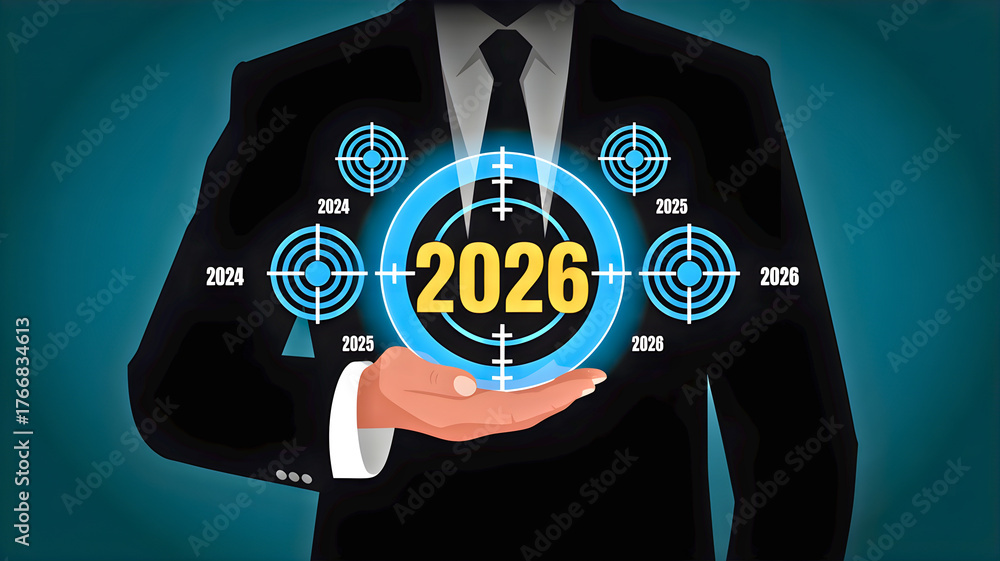 Achieving Goals Visualize 2026 Targets in Business Strategy for Success ...