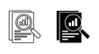 © MalFrancis - A business audit and financial overview black line icons