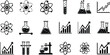 © Joyaber's World - Science icons collection, laboratory equipment, atomic structure, chemistry experiment, data analysis, research tools, education symbols, innovation, technology, scientific discovery, analysis