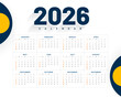 © starlineart - 2026 event planner calendar template design