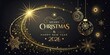 © polash27 - Elegant golden sparkler ring illuminates festive merry Christmas and happy new year 2026 greeting card.