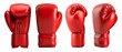 © Quick - Four red boxing gloves isolated on white background