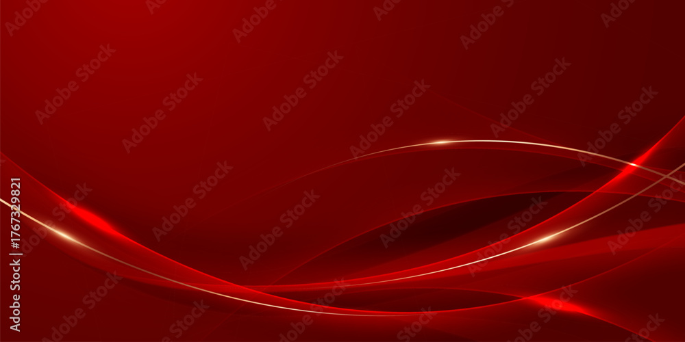 red background design With luxurious effect elements Vector ...