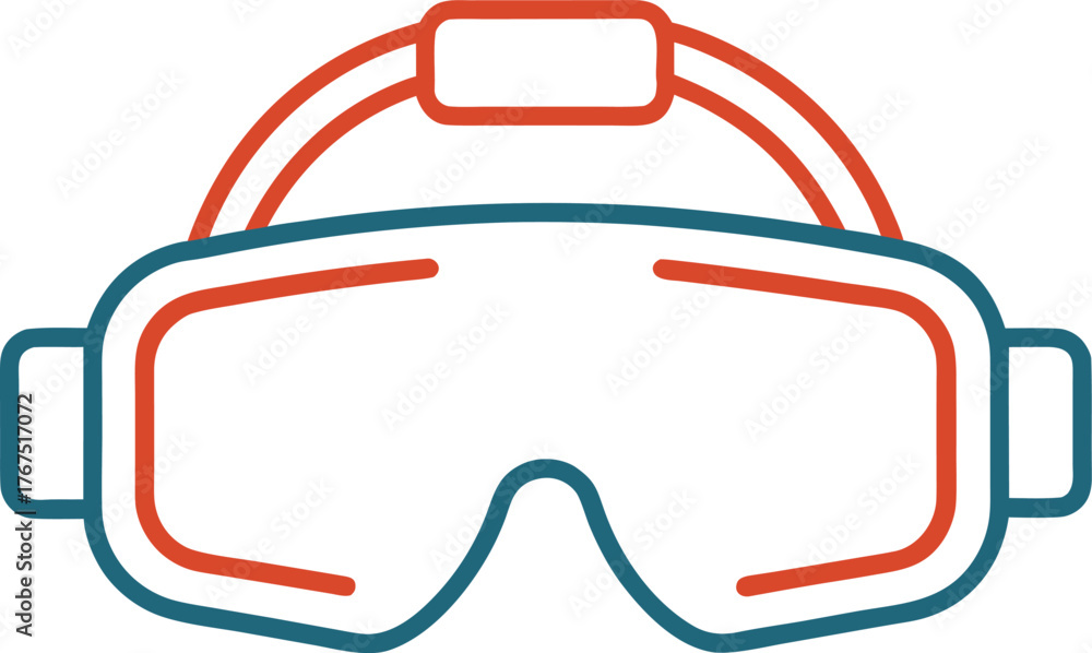 Simple VR Headset Icon Vector Virtual Reality Stock Vector | Adobe Stock