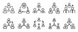 © gacount234 - Set, Teamwork and business line icons collection. Thin outline icons pack. Vector illustration