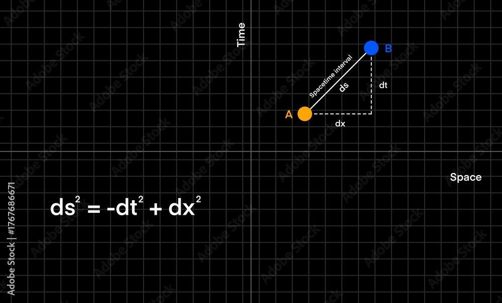 spacetime diagram illustrating the relationship between time and space ...