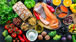 © monticellllo - Food products representing the Mediterranean diet
