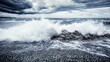 © Solaz - Massive wave crashing over ocean floor during stormy weather