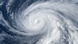 © Thanate - Tropical cyclone A swirling hurricane captured from above, showcasing powerful storm dynamics.