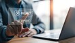 © Royal studio - Businessmans finger touching a virtual screen with options to reject or approve symbolizing decisionmaking and business processes