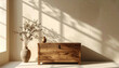 © Роман Мартинюк - interior design scene wood chest sun wall