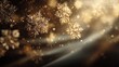 © Pix Noa - Golden snowflakes winter design background