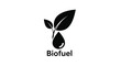 © Ziaul_Studio - Simple black and white graphic of a leaf droplet with biofuel text