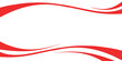 © Alfan - Abstract background with dynamic red wavy lines creating an elegant frame on a white backdrop.