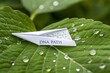 © khairulz - A folded paper labeled DNA PATH pinned under a green leaf