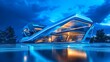 © Tuly - Luxury abstract architecture metallic blue high resolution picture