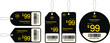 © Mobasshara - Black price tags with barcode for isolated on white background for product promotion