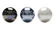 © Mostafizur - Three lustrous pearls in black, grey, and white isolated on transparent background