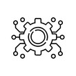 © Nasir - Gear with connected circles and lines art on transparent background silhouette