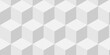 © armans - Vector cubic background with seamless geometric pattern. Abstract white and gray style minimal blank cubes.
