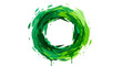 © waroh - Vibrant green splash circle design element for environmental themed artwork applications