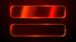 © hobbitfoot - Sleek blue red glowing buttons or frames on a dark background. Modern design for technology and UI concepts.
